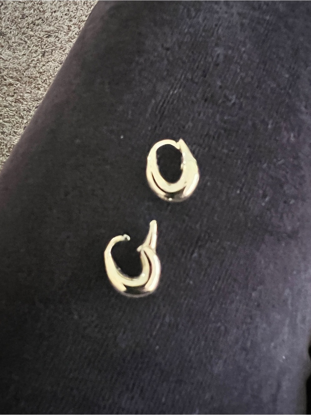 Classic Gold Huggie Hoop Earrings - Women Jewelry. 14 k over sterling silver